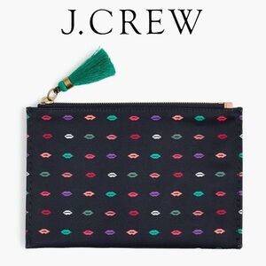 J. Crew Medium Pouch in Lips Smooch